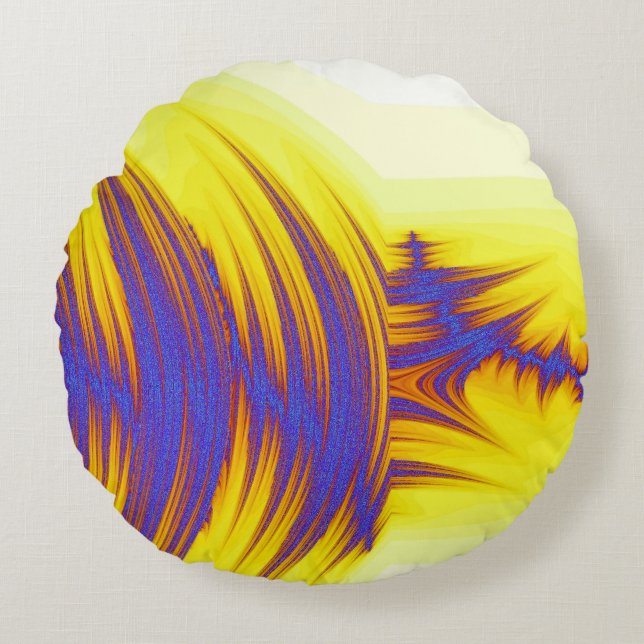 STREAM WATER ROUND PILLOW (Front)