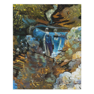 STREAM WATERFALL FAUX CANVAS PRINT
