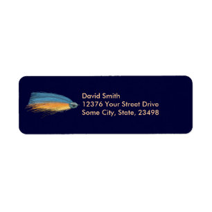Streamer Fly Fishing Lure Art Label