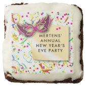 Streamers & Confetti New Year’s Eve Party Brownie (Front)