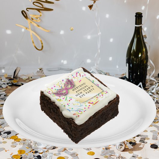 Streamers & Confetti New Year’s Eve Party Brownie