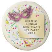 Streamers & Confetti New Year’s Eve Party Sugar Cookie (Front)