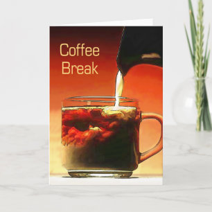 Streaming Cream into Coffee Break Invitation