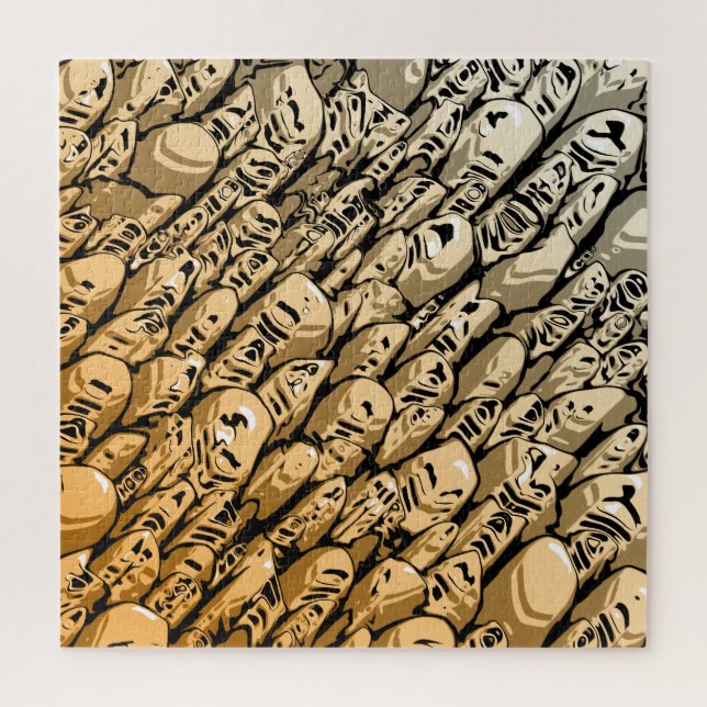 Streaming Orange Abstract Jigsaw Puzzle (Vertical)