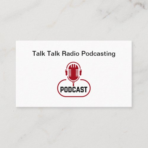 Streaming Podcast Studio Radio Show Business Card