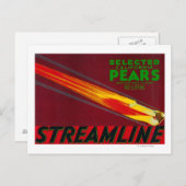 Streamline Pear Crate LabelSanta Clara, CA Postcard (Front/Back)