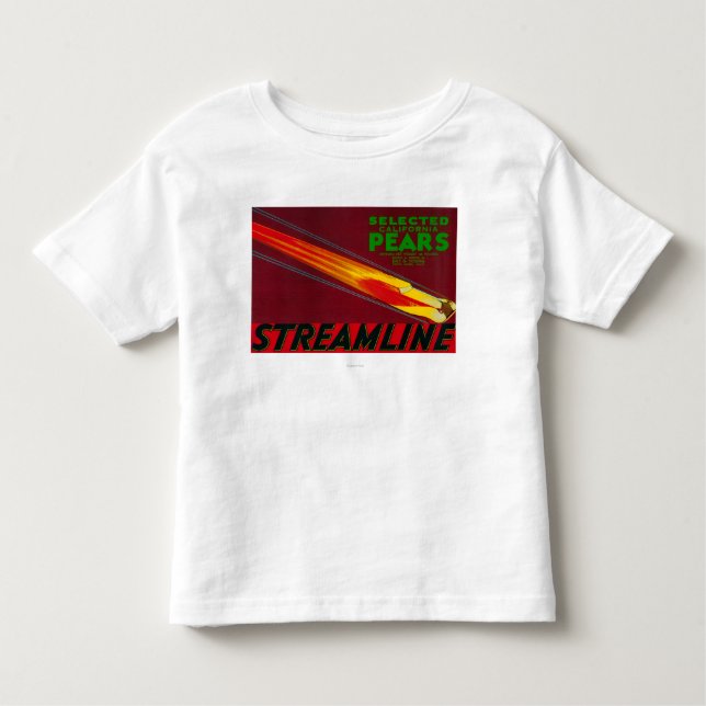 Streamline Pear Crate LabelSanta Clara, CA Toddler T-shirt (Front)