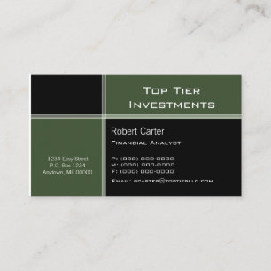 Streamlined Pro Business Card, Clover Green Card