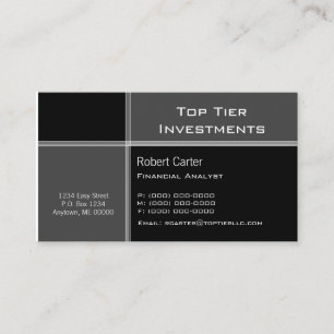 Streamlined Pro Business Card, Slate Gray Card