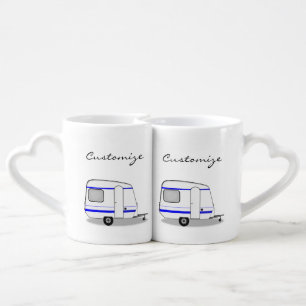 Streamlined small trailer gypsy caravan coffee mug set