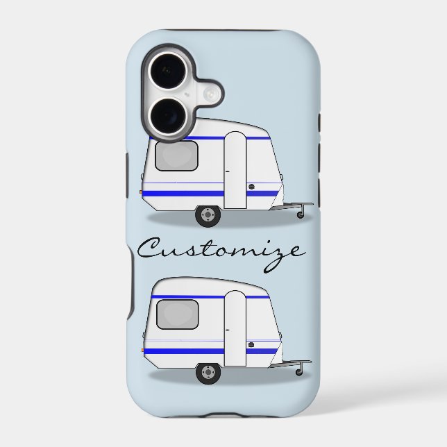 Streamlined small trailer gypsy caravan iphone case (Back)