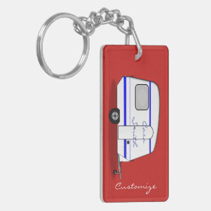 Streamlined small trailer gypsy caravan keychain