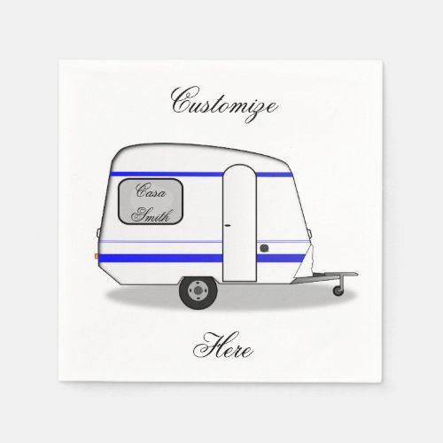 Streamlined small trailer gypsy caravan napkins