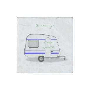 Streamlined small trailer gypsy caravan stone magnet