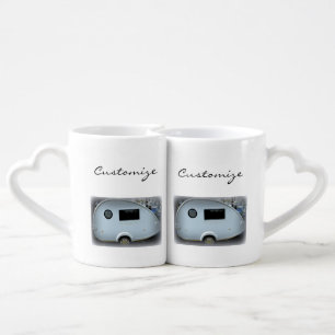 Streamlined teardrop trailer gypsy caravan coffee mug set