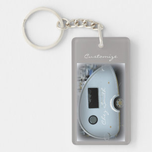 Streamlined teardrop trailer gypsy caravan keychai keychain