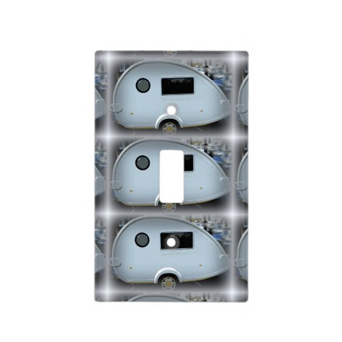 Streamlined teardrop trailer gypsy caravan light switch cover