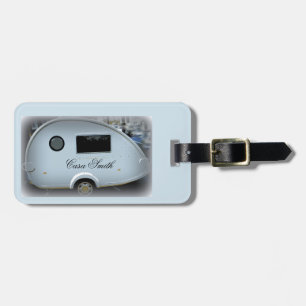 Streamlined teardrop trailer gypsy caravan luggage tag