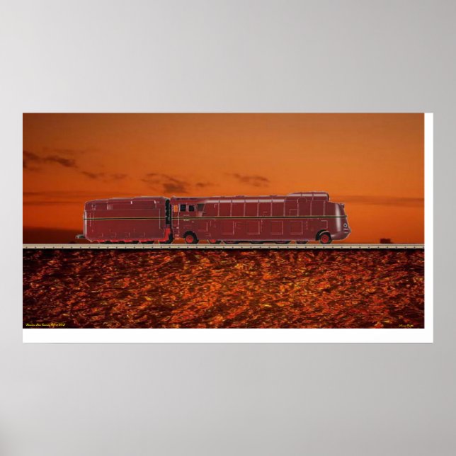 Streamlines Steam Locomotive Poster (Front)