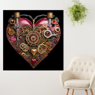 Streampunk Heart Ruby Valentine Foam Board