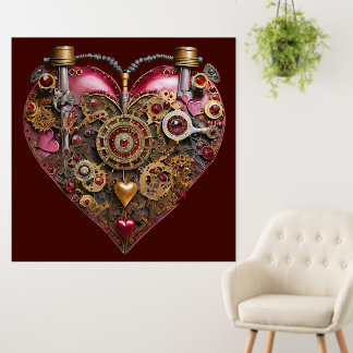 Streampunk Heart Ruby Valentine Foam Board