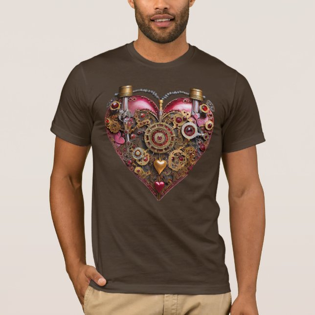 Streampunk Heart Ruby Valentine T-Shirt (Front)