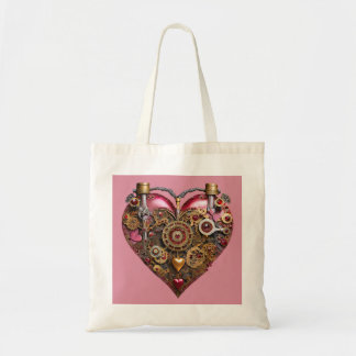 Streampunk Heart Ruby Valentine Tote Bag