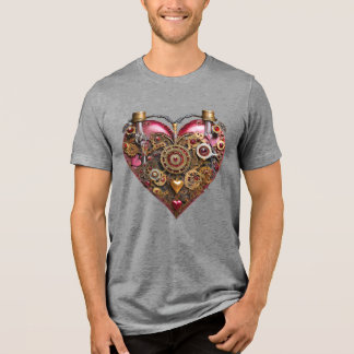 Streampunk Heart Ruby Valentine Tri-Blend Shirt