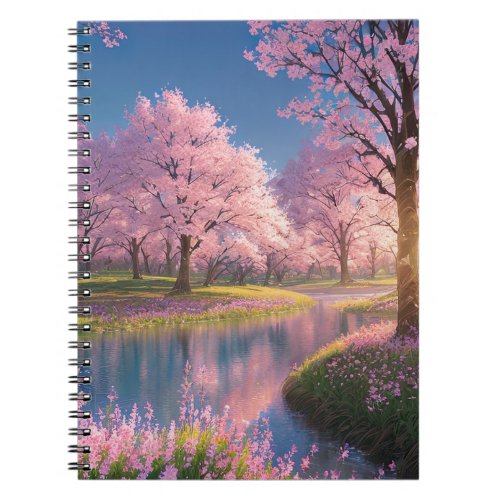 Streams Flow in the Sakura_Adorned Park Notebook