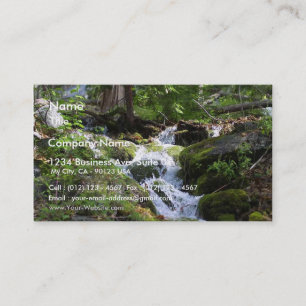 Streams Moss Water Forests Rocks Business Card