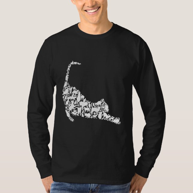 Streching Cat Graphic Cat Enthusiast For Women Cat T-Shirt (Front)