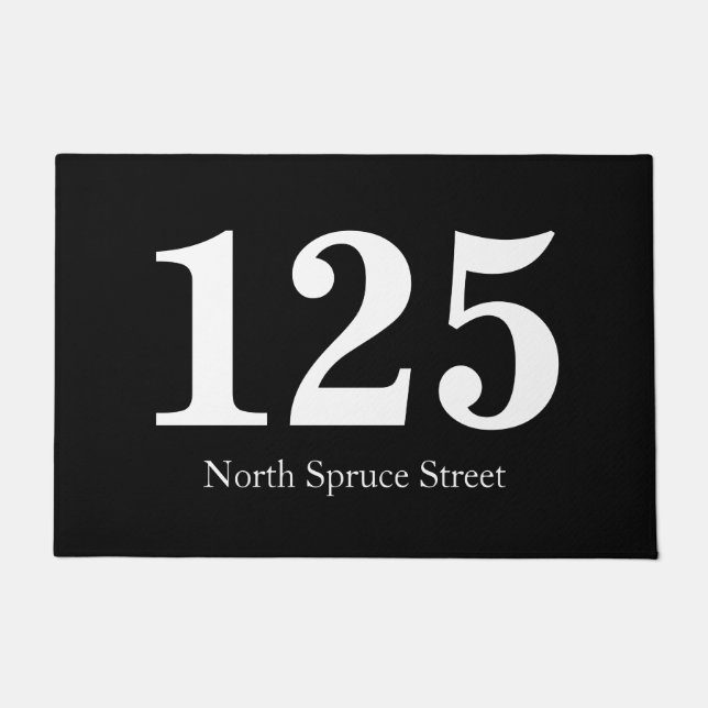 Street Address Personalized Doormat (Front)