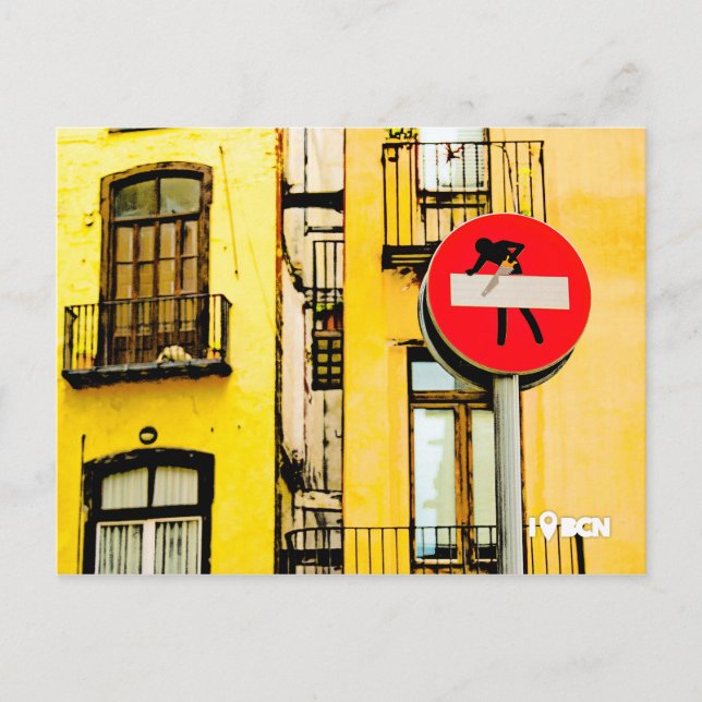 Street art at El Born quater, Barcelona, Spain Postcard (Front)