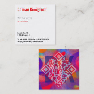 Street Art based bold colors  Square Business Card