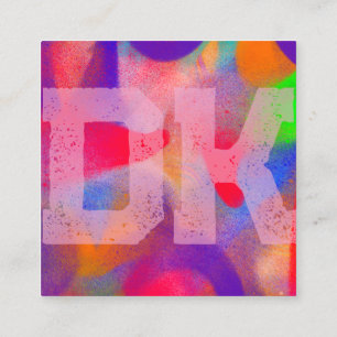 Street Art based bold colors  Square Business Card