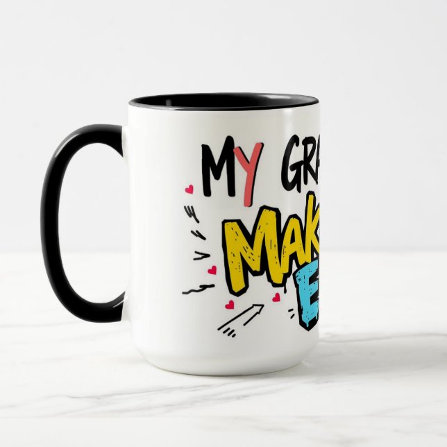 Street Art Big-Heart Grandparents Day Mug (Left)