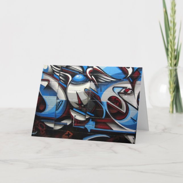 street art blue card (Front)