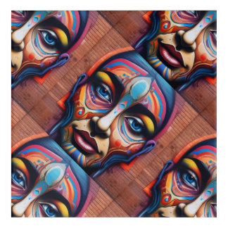 Street Art Colorful urban theme Graffiti Face