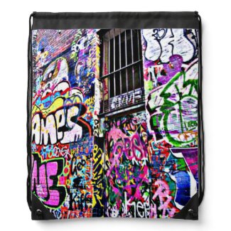 Street Art Drawstring Backpack