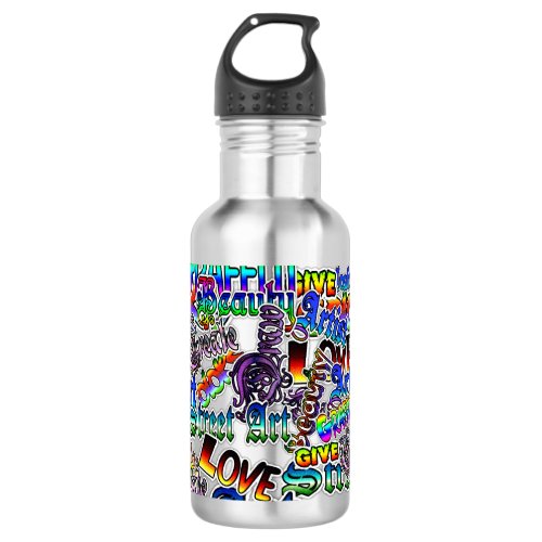 Street Art Graffiti Artist Terms Water Bottle