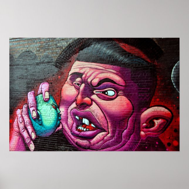 Street Art Graffiti Digbeth Birmingham UK Poster (Front)