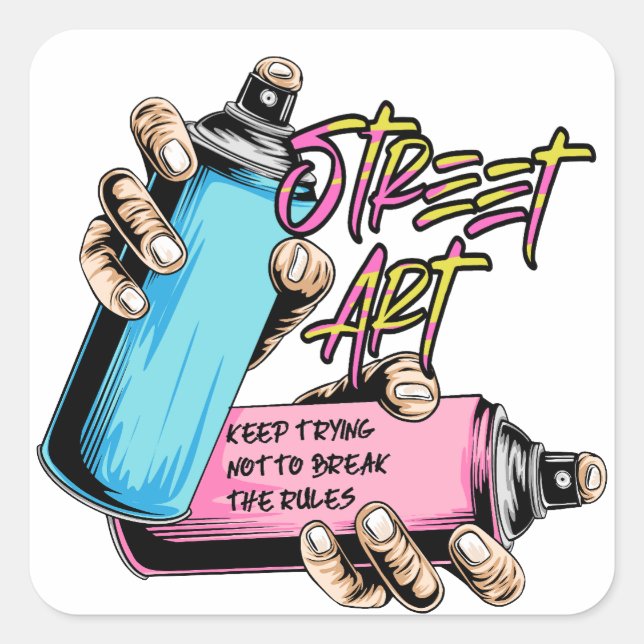 Street Art Graffiti Urban  Square Sticker (Front)