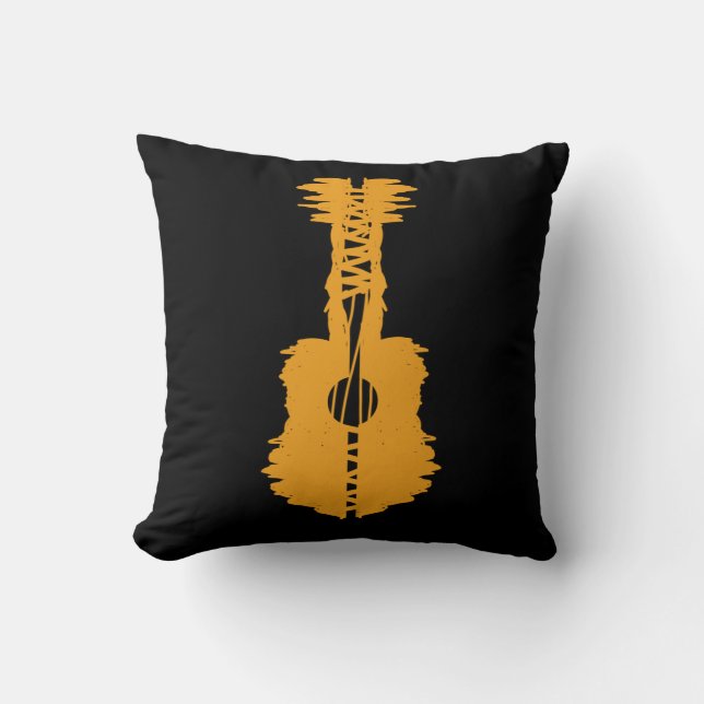 street art guitar  throw pillow (Front)