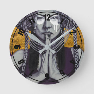 Street Art Mural Round Clock