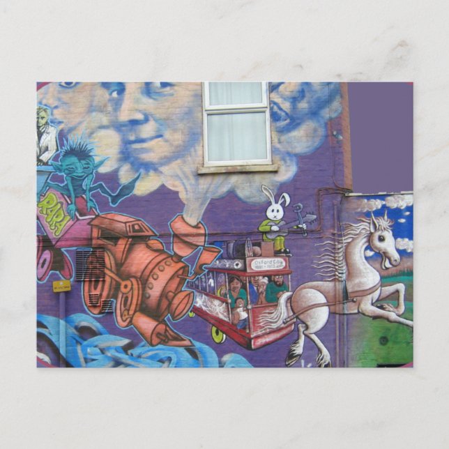 Street art on wall postcard (Front)