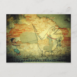 Street Art Postcard / Penang Malaysia streetart