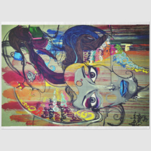 Street art tissue paper