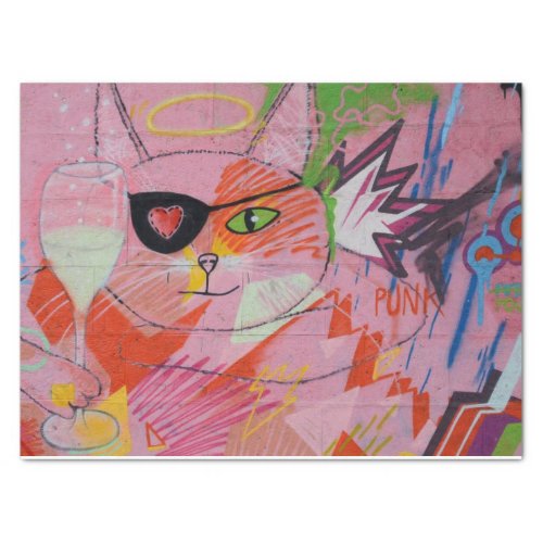 Street Art Urban Cat 23 Decoupage Tissue Paper