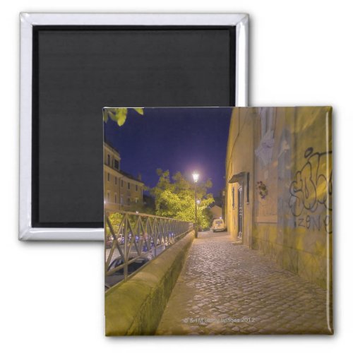 Street at night in Rome Italy 2 Magnet