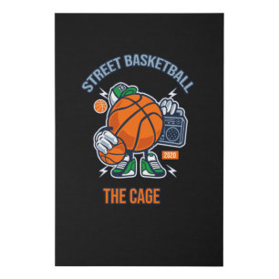 Street Basketball Faux Canvas Print
